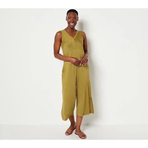 Cuddl Duds Pants - Cuddl Duds wide leg jumpsuit size L